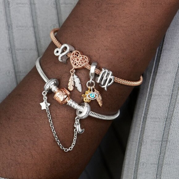 Pandora Hamsa, All-seeing Eye & Feather Spirituality Dangle Charm - Picture 7 of 7